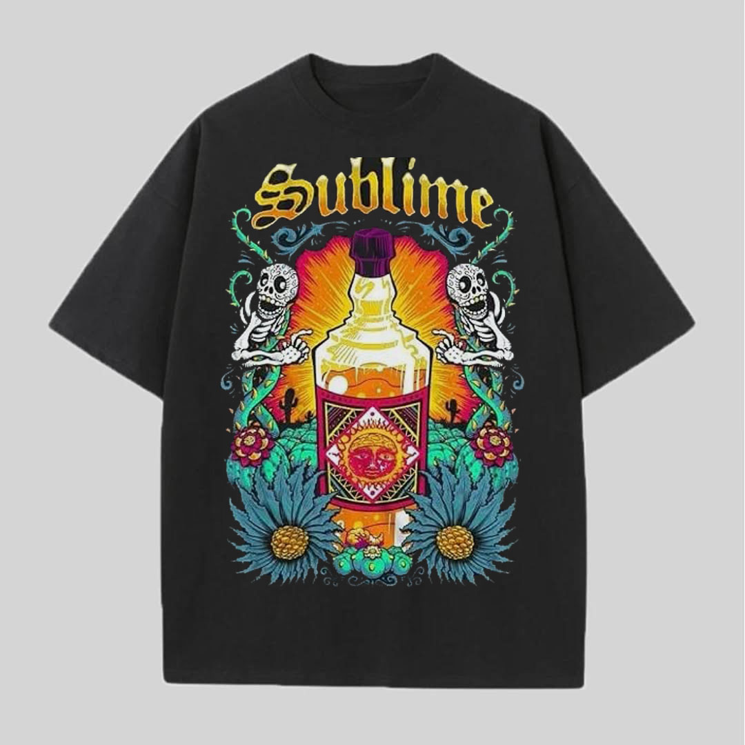 Sublime Psychedelic Bottle Skeleton T-Shirt