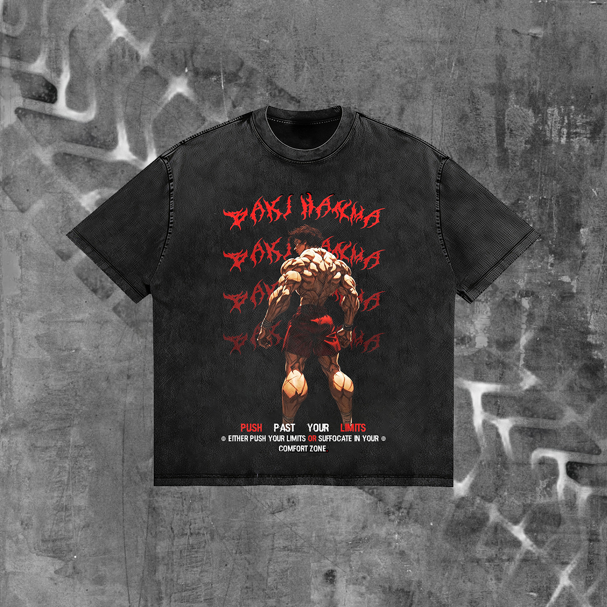 Washed Vintage Anime Baki The Grappler Graphic Tee