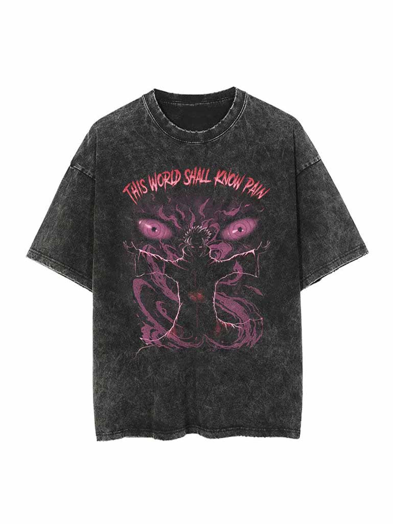 Dark Power Vintage Washed Oversized Tee