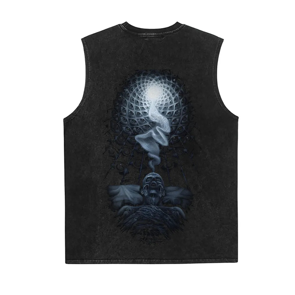 Distressed Tool Graphic Sleeveless Tank Top