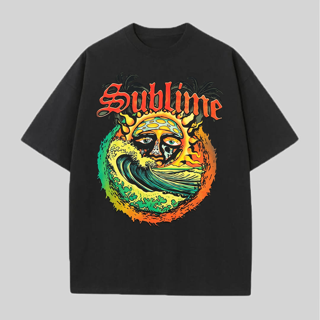 Sublime Wave Sun Surf Vintage Band Tee