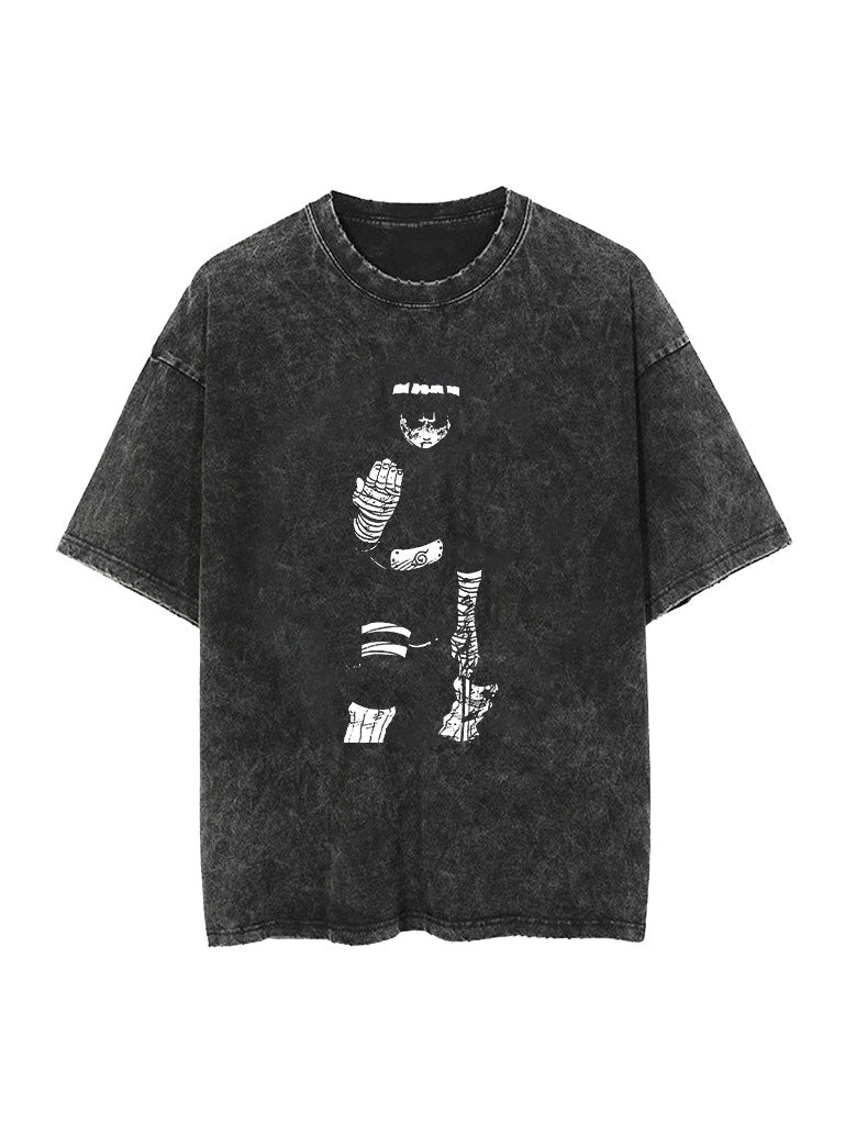 Bandage Warrior Acid Wash Streetwear Tee