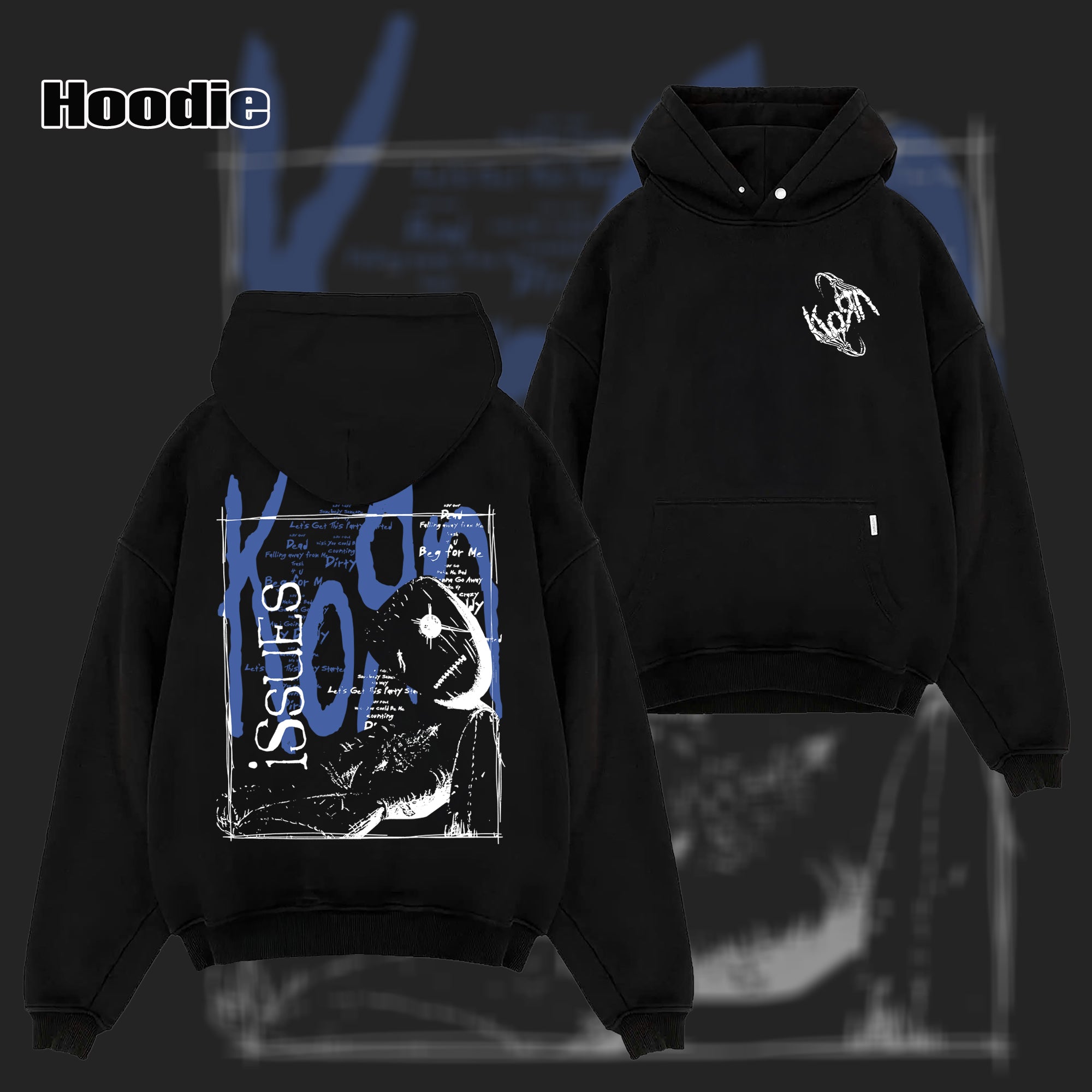 Vintage Homme Korn Issues Tracklist Hoodie