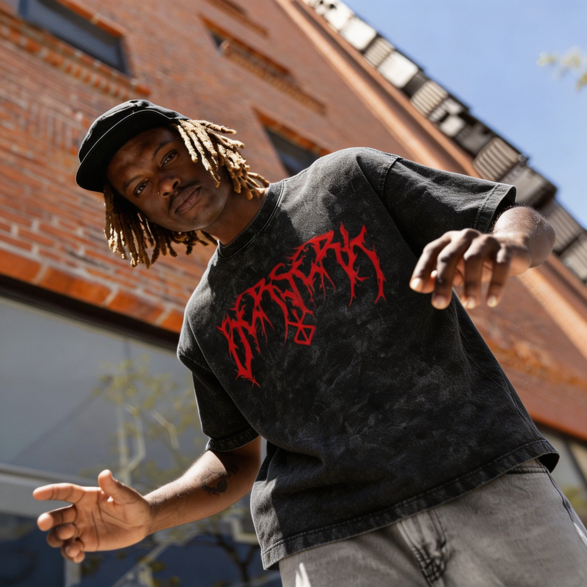 Dark Rune & Blood Sigil Premium Vintage Washed Tee