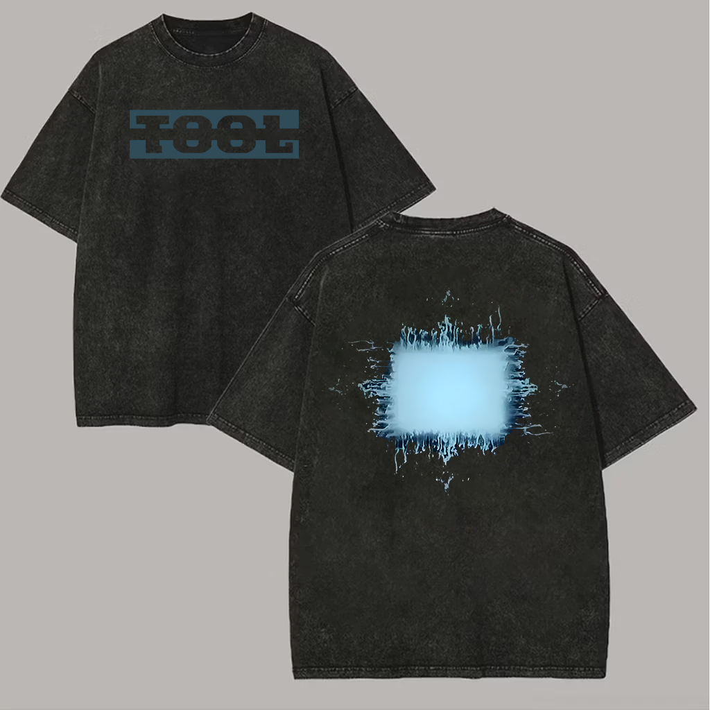 Blue Glowing Void Tool Double Sided Washed Tee
