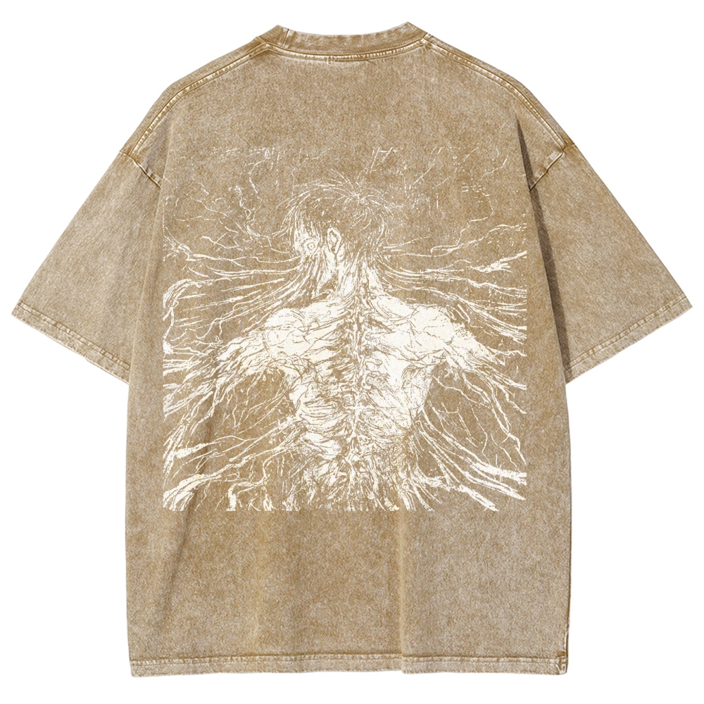 Attack On Titan Eren Yeager Vintage Washed Tee