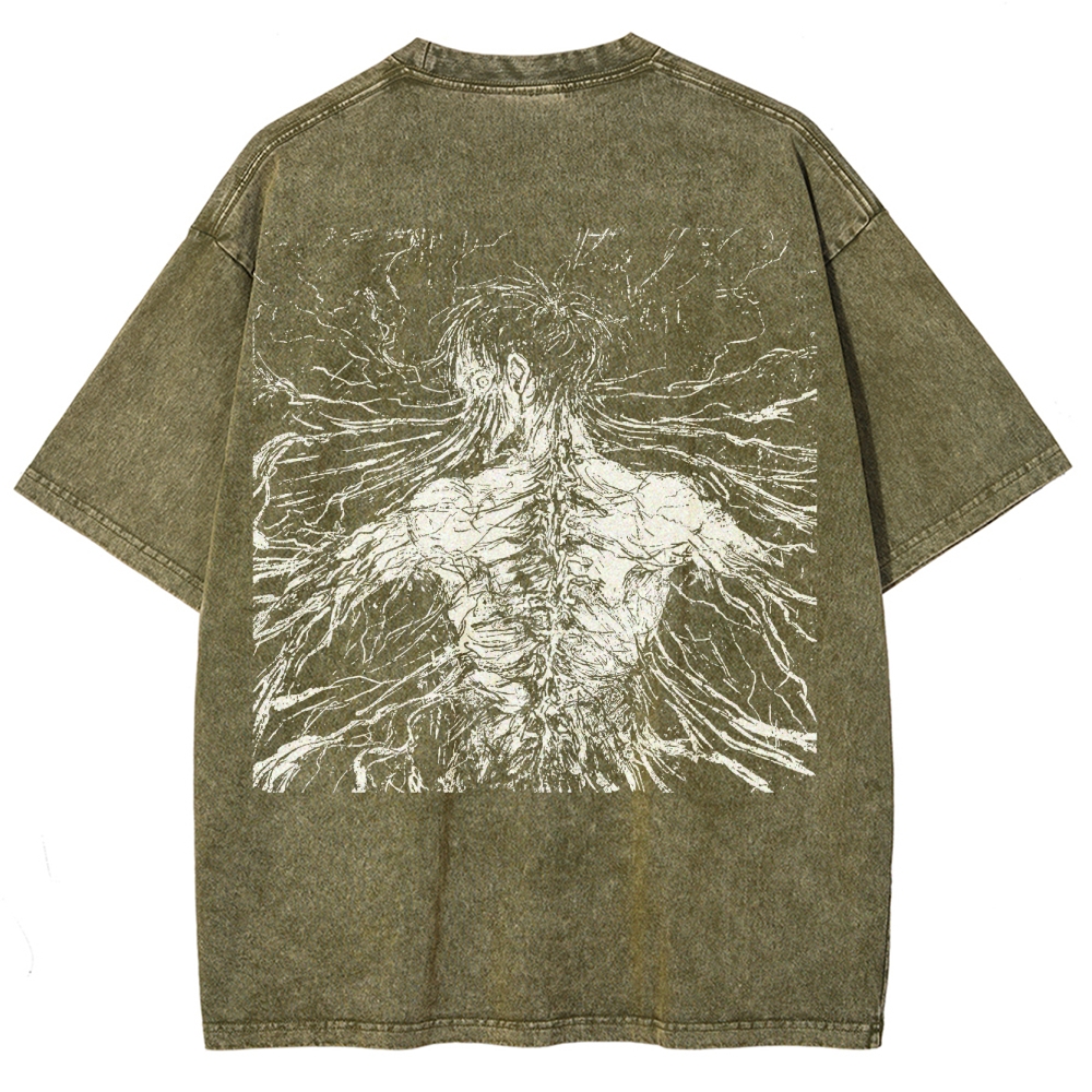 Attack On Titan Eren Yeager Vintage Washed Tee