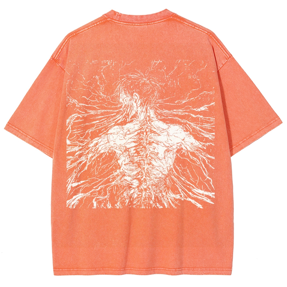 Attack On Titan Eren Yeager Vintage Washed Tee