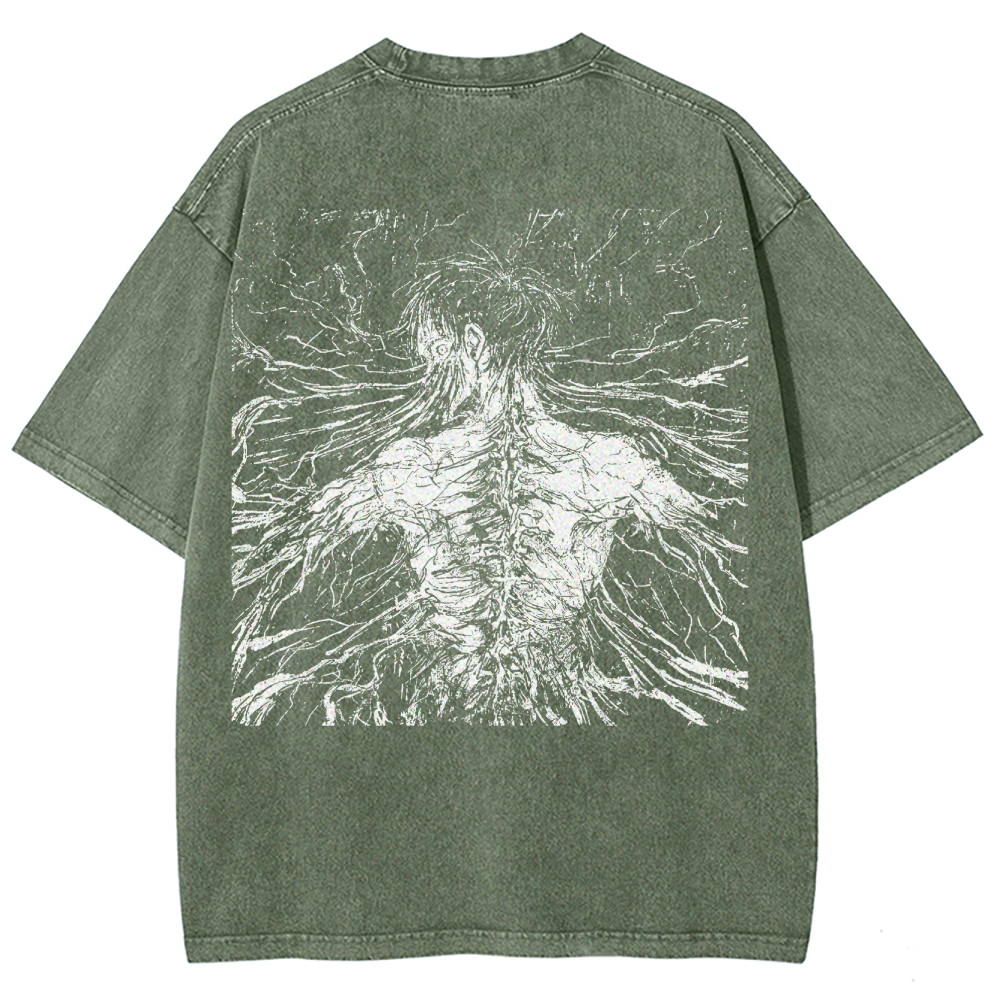 Attack On Titan Eren Yeager Vintage Washed Tee