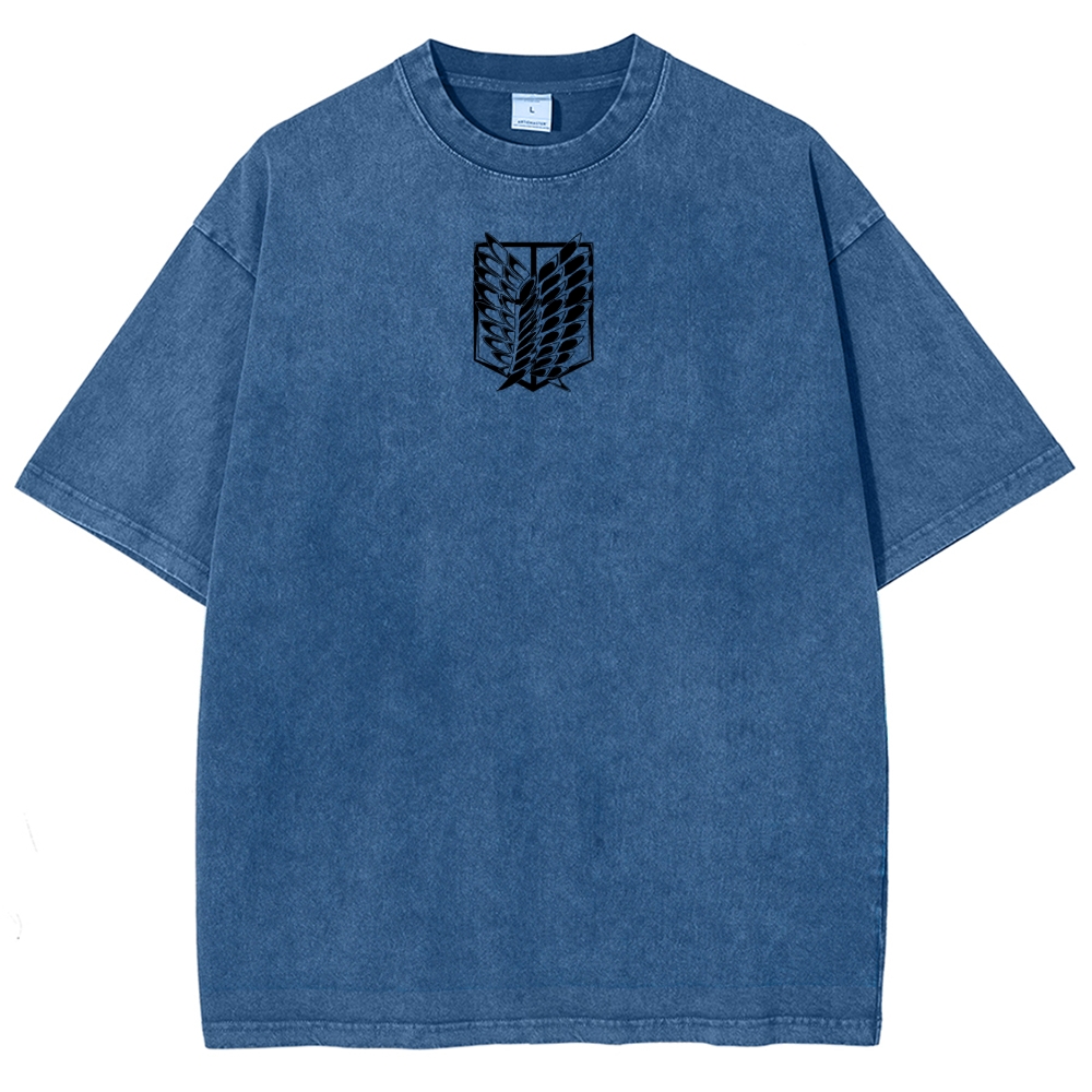 Shingeki No Kyojin Founding Titan Eren Oversized Vintage Washed Tee