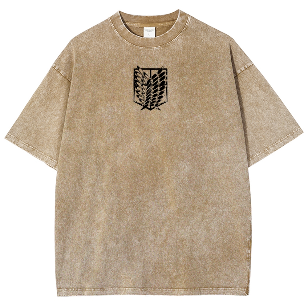 Shingeki No Kyojin Founding Titan Eren Oversized Vintage Washed Tee