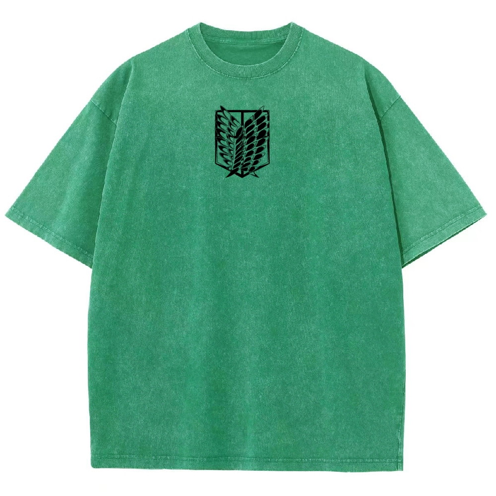 Shingeki No Kyojin Founding Titan Eren Oversized Vintage Washed Tee