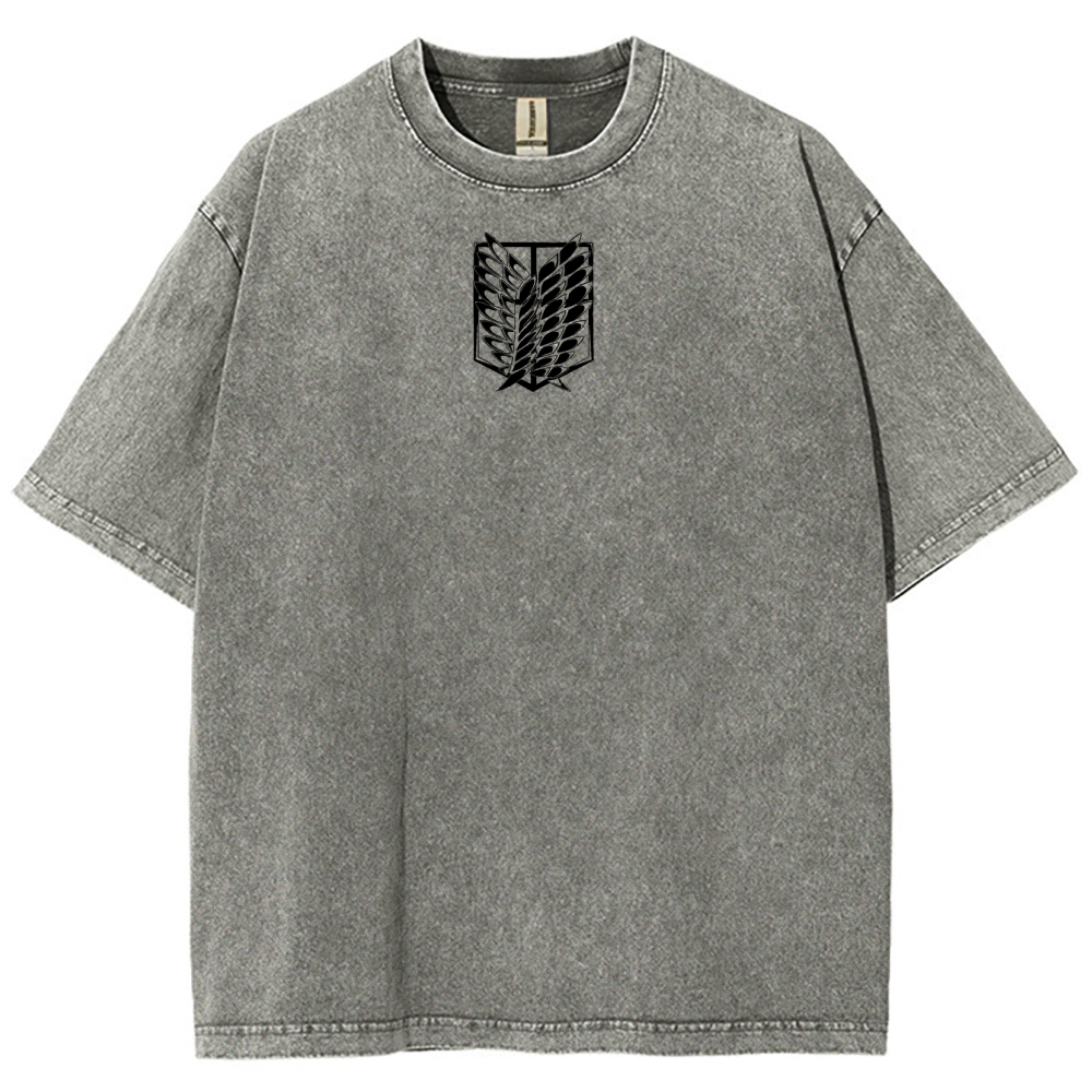 Shingeki No Kyojin Founding Titan Eren Oversized Vintage Washed Tee