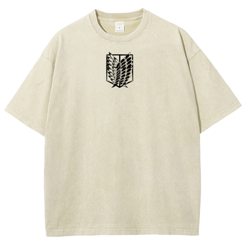 Shingeki No Kyojin Founding Titan Eren Oversized Vintage Washed Tee