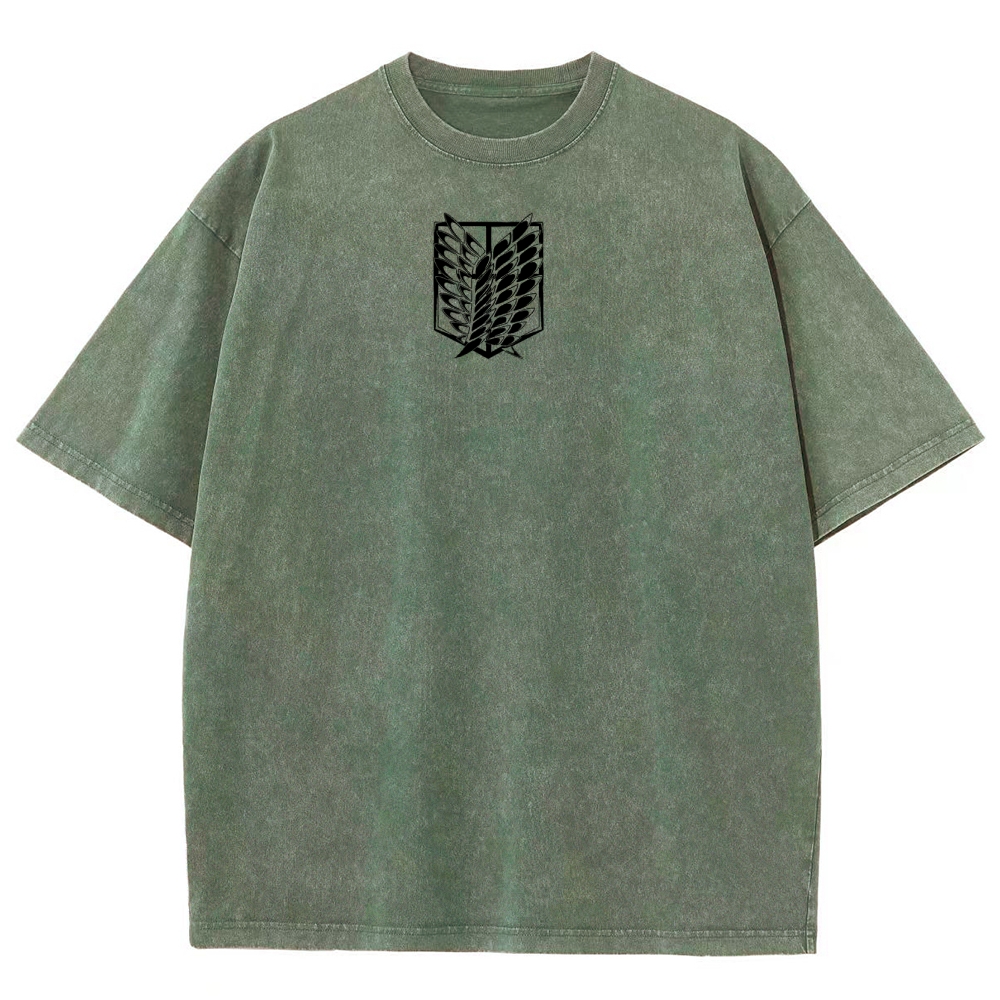 Shingeki No Kyojin Founding Titan Eren Oversized Vintage Washed Tee