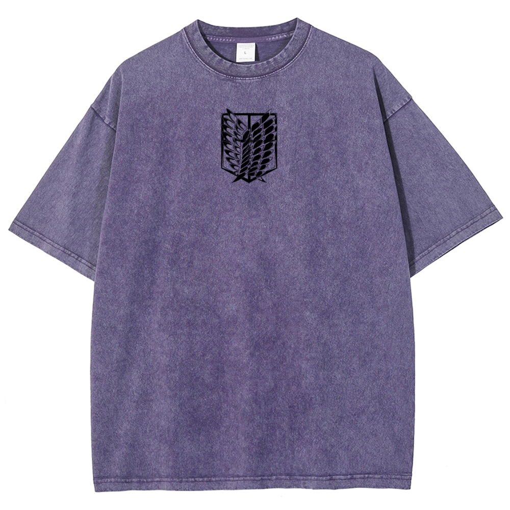 Shingeki No Kyojin Founding Titan Eren Oversized Vintage Washed Tee