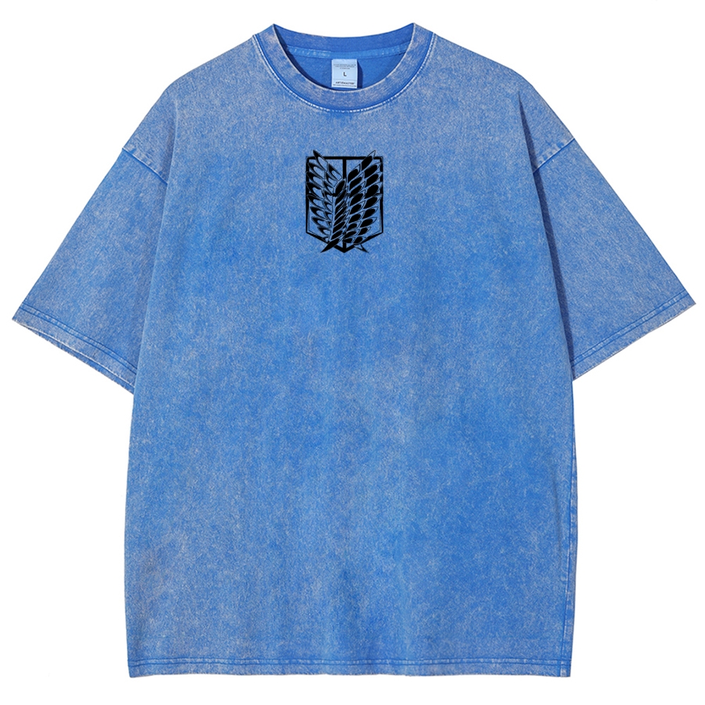 Shingeki No Kyojin Founding Titan Eren Oversized Vintage Washed Tee