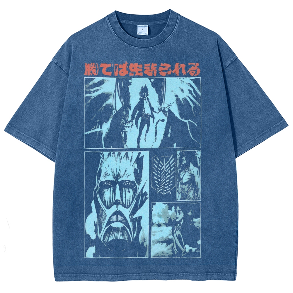 Attack On Titan Eren Yeager Vintage Washed Tee