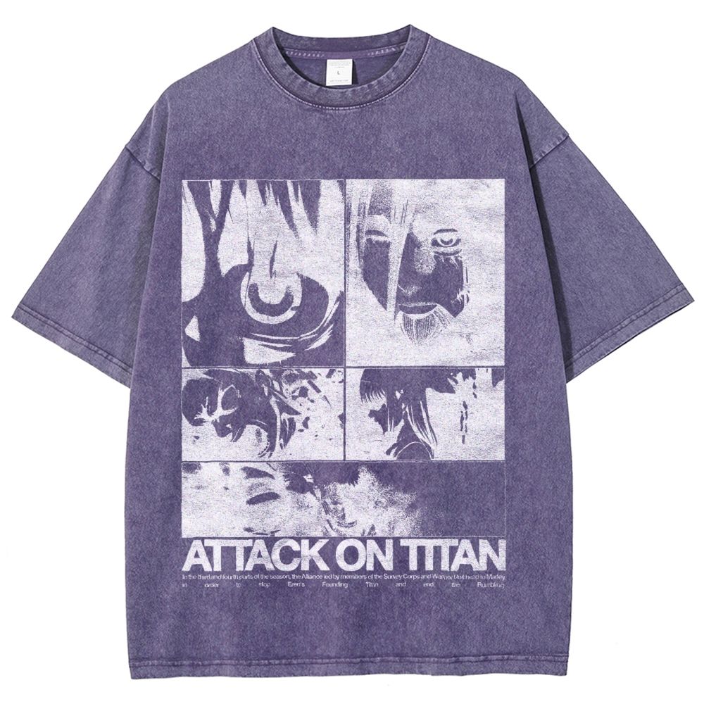 Attack On Titan Eren Yeager Vintage Washed Tee