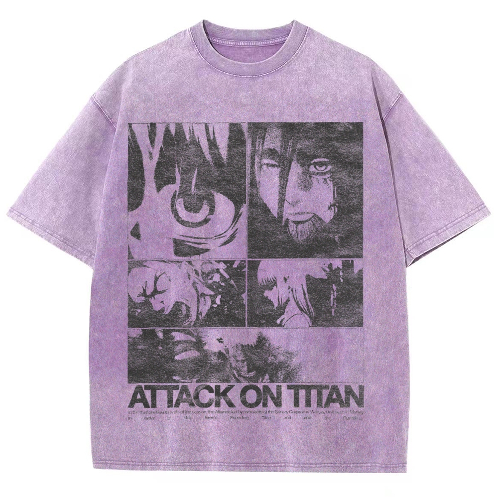Attack On Titan Eren Yeager Vintage Washed Tee