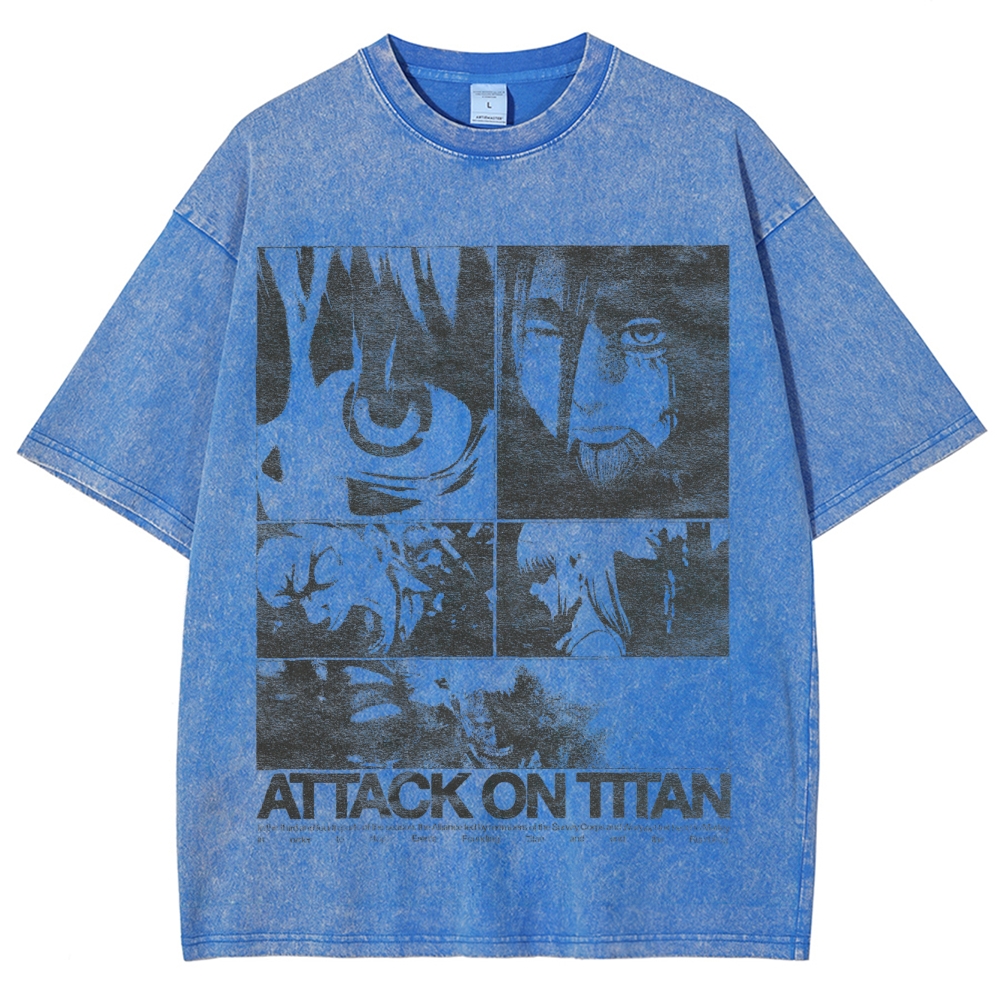 Attack On Titan Eren Yeager Vintage Washed Tee