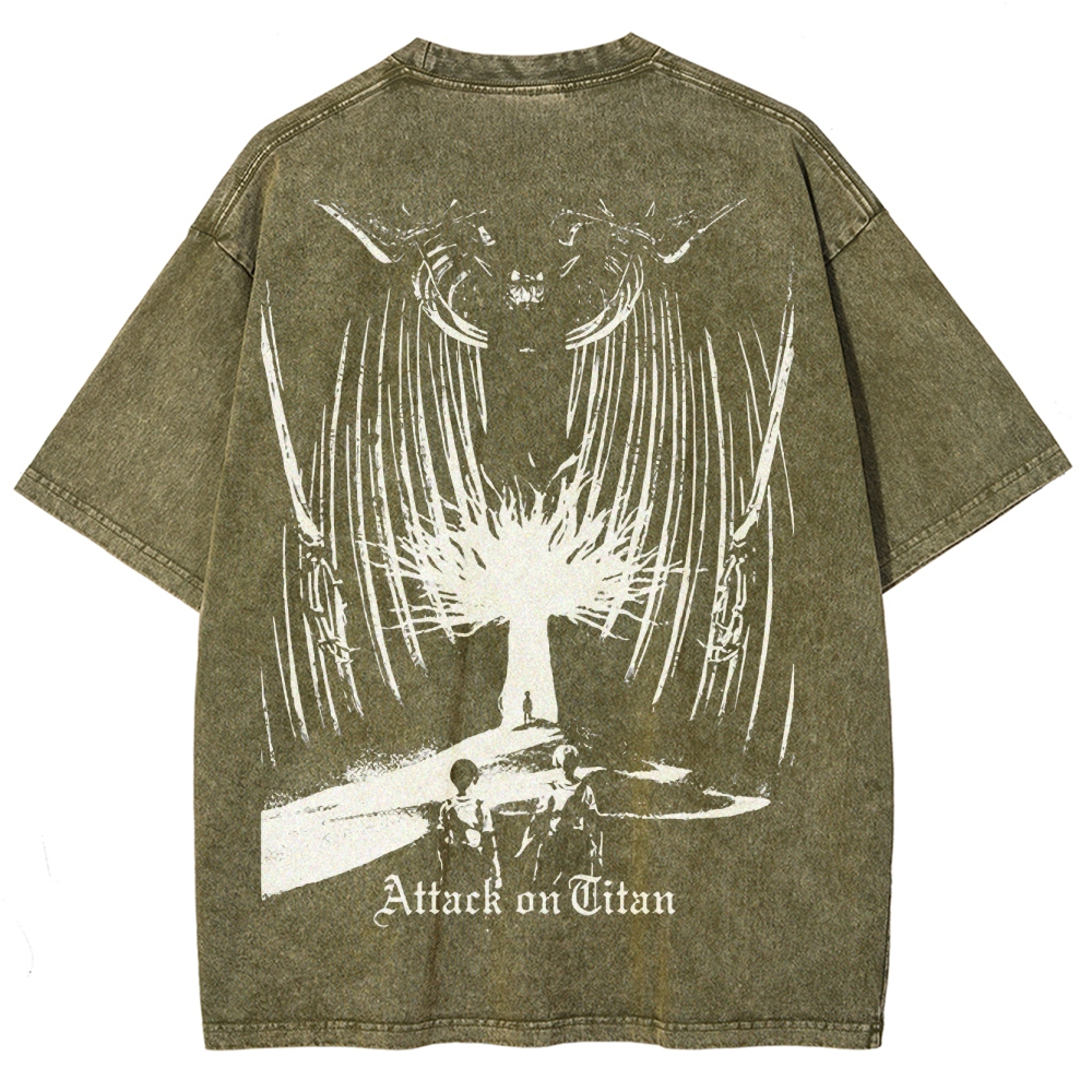 Attack On Titan Survey Corps Vintage Washed Tee