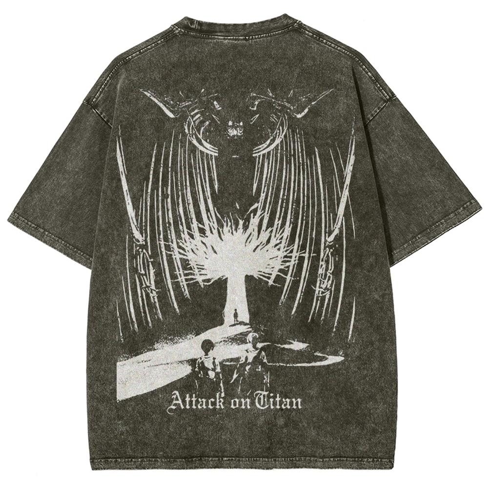 Attack On Titan Survey Corps Vintage Washed Tee