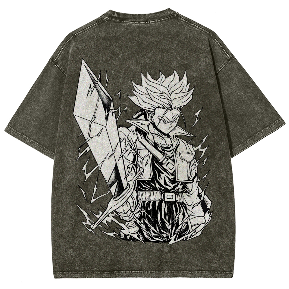 Dragon Ball Z Future Trunks Sword Manga Wash Tee