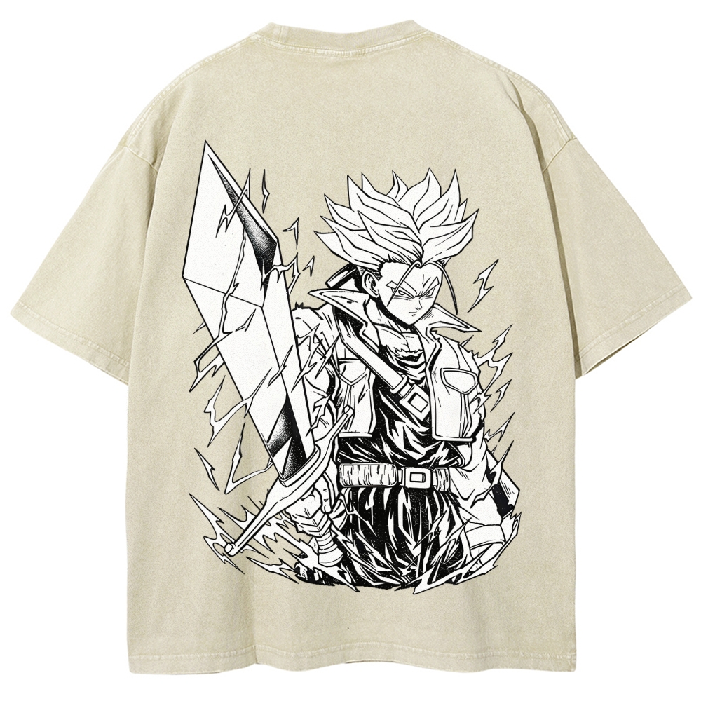 Dragon Ball Z Future Trunks Sword Manga Wash Tee