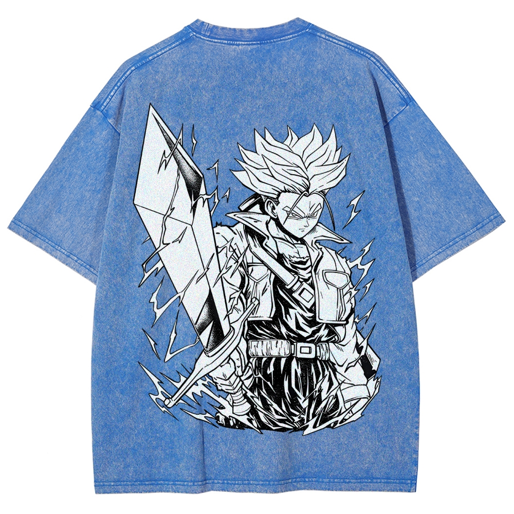 Dragon Ball Z Future Trunks Sword Manga Wash Tee