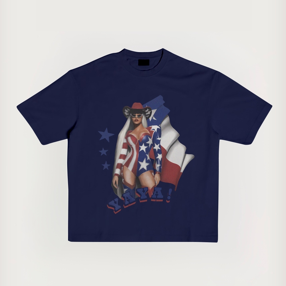 Beyoncé Cowboy Carter Printed Short-Sleeved T-Shirt