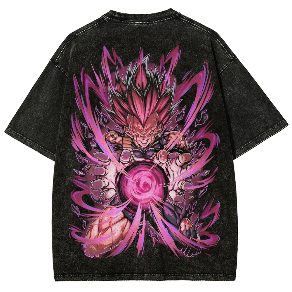 DBZ Goku Black Rosé Streetwear Oversized Distressed T‑Shirt