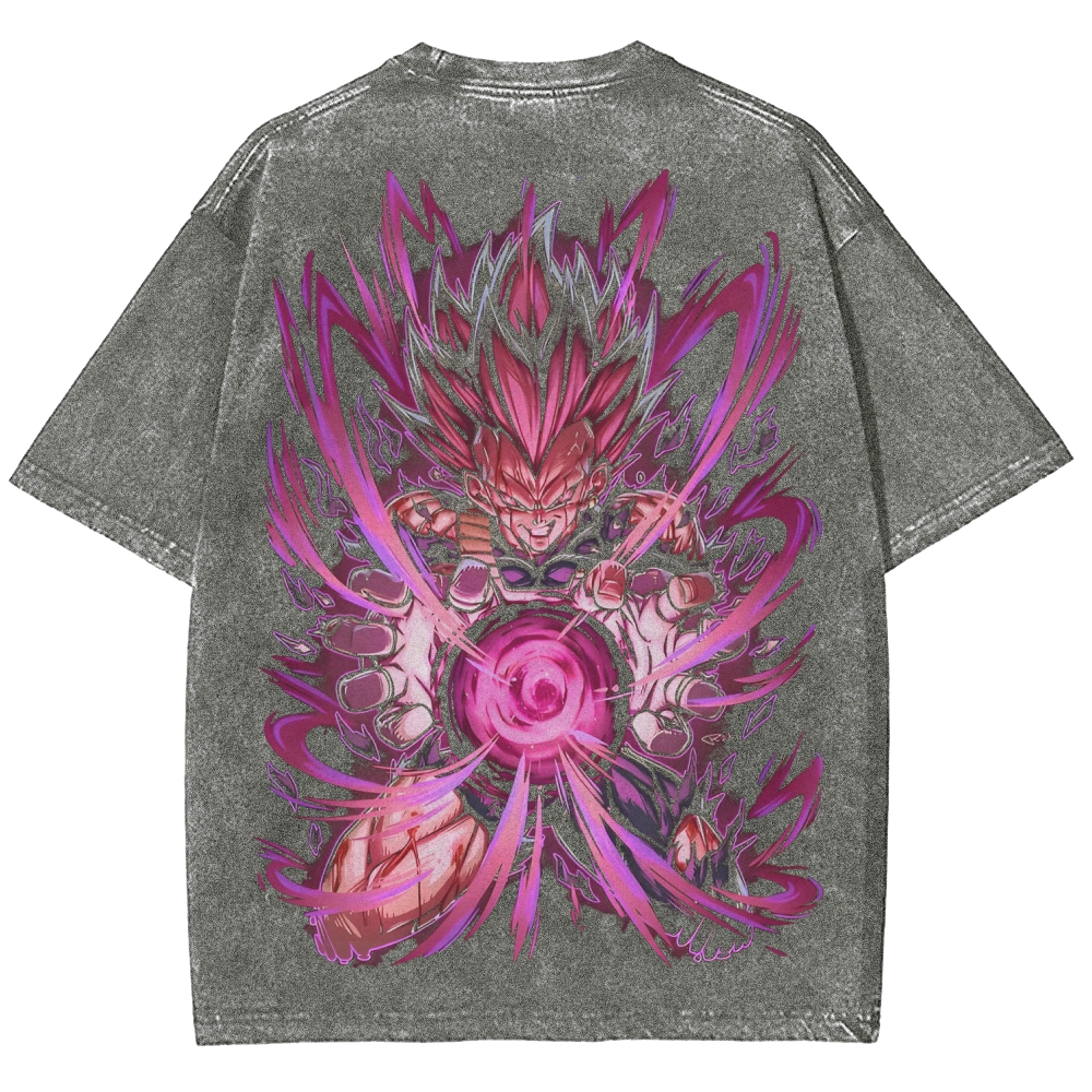 DBZ Goku Black Rosé Streetwear Oversized Distressed T‑Shirt