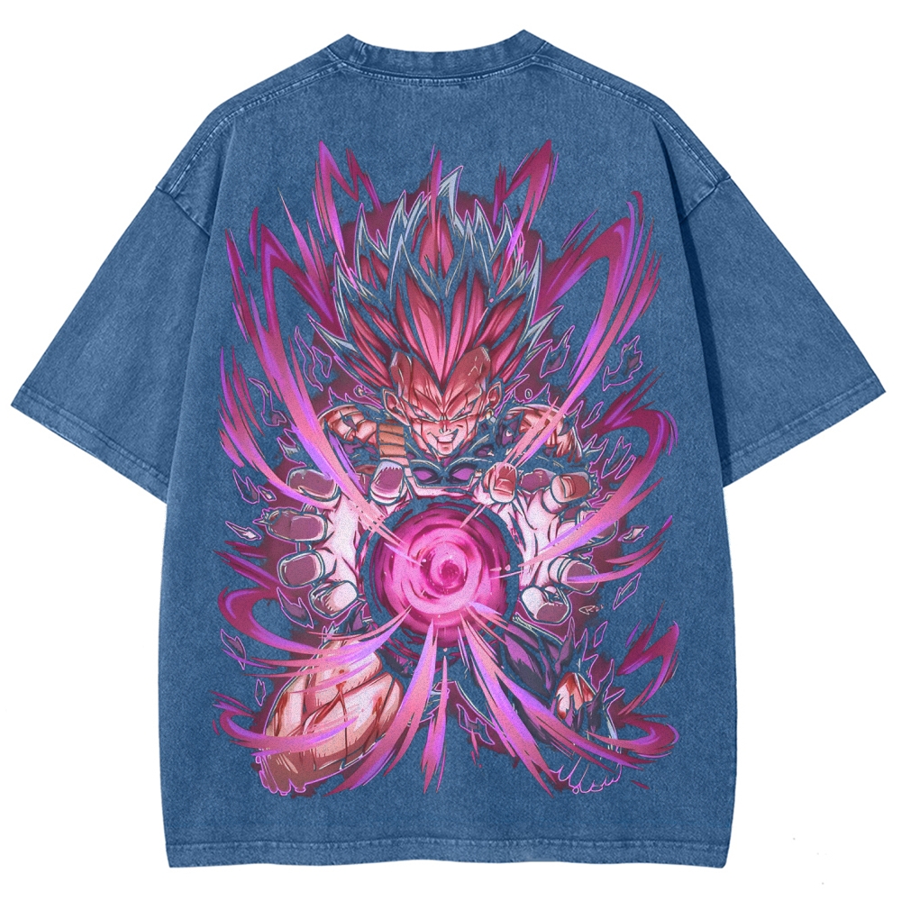 DBZ Goku Black Rosé Streetwear Oversized Distressed T‑Shirt
