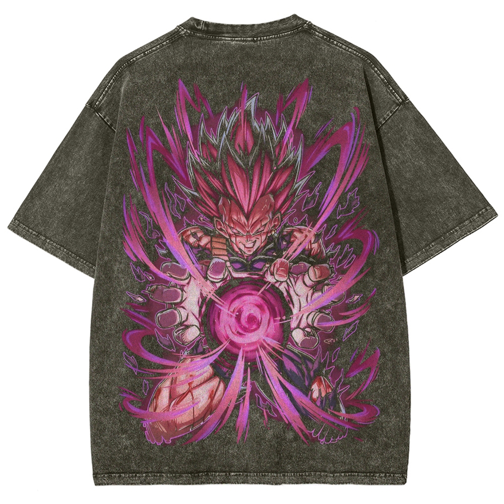 DBZ Goku Black Rosé Streetwear Oversized Distressed T‑Shirt