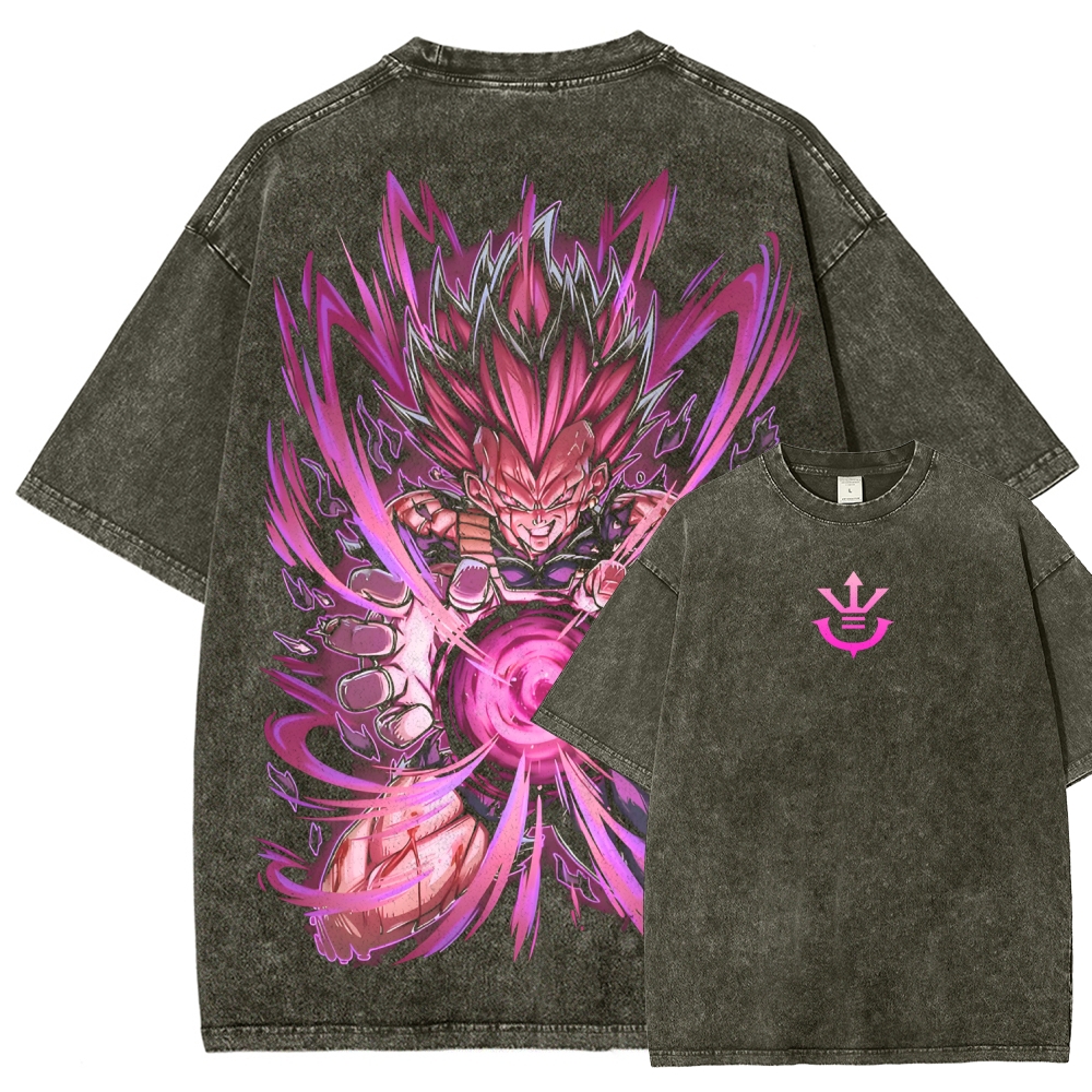 DBZ Goku Black Rosé Streetwear Oversized Distressed T‑Shirt
