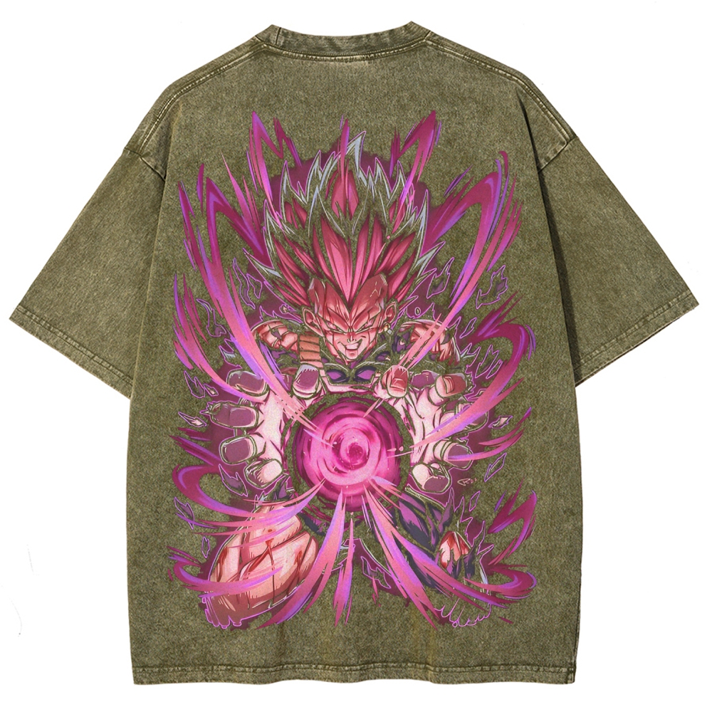 DBZ Goku Black Rosé Streetwear Oversized Distressed T‑Shirt