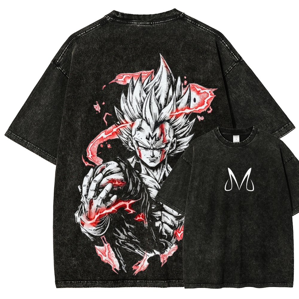 Dragon Ball Majin Vegeta Vintage Washed Tee