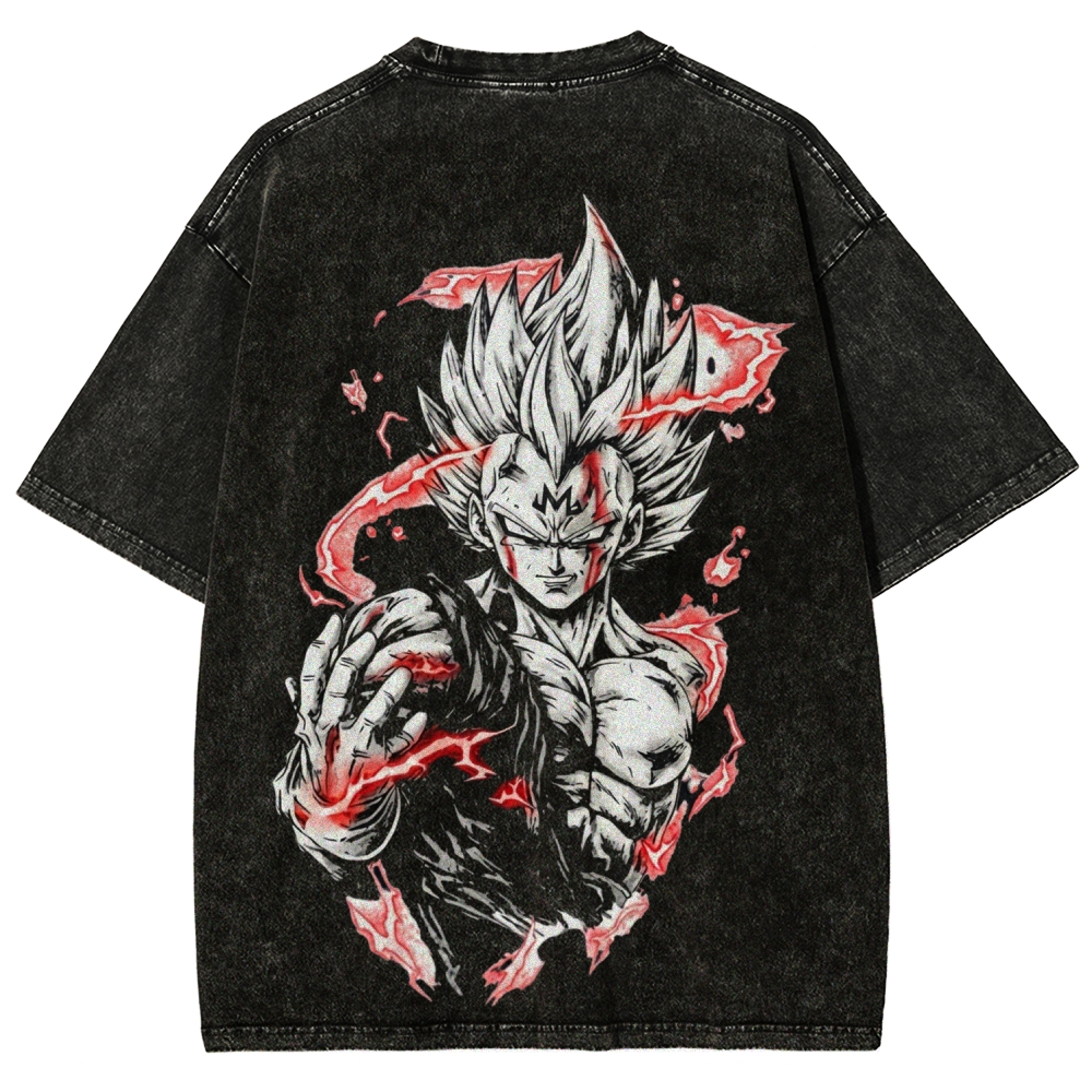Dragon Ball Majin Vegeta Vintage Washed Tee