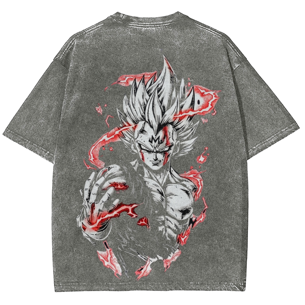 Dragon Ball Majin Vegeta Vintage Washed Tee