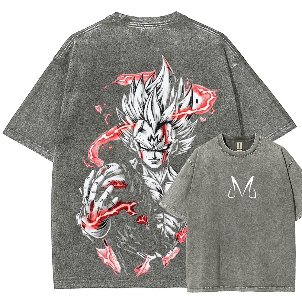 Dragon Ball Majin Vegeta Vintage Washed Tee