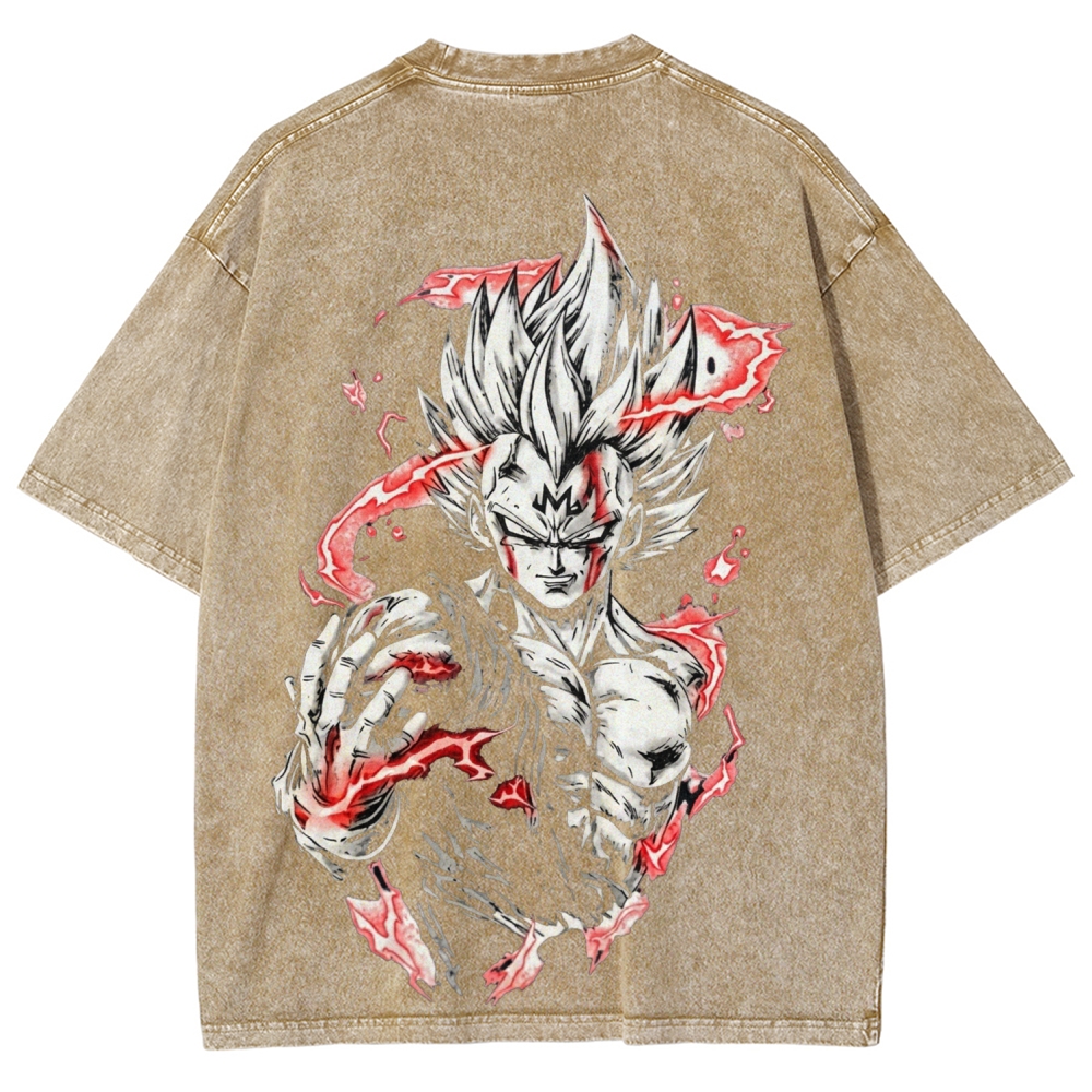 Dragon Ball Majin Vegeta Vintage Washed Tee