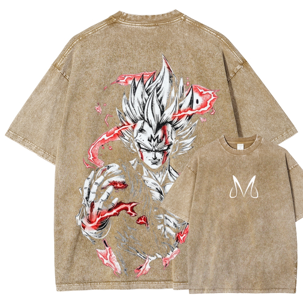 Dragon Ball Majin Vegeta Vintage Washed Tee