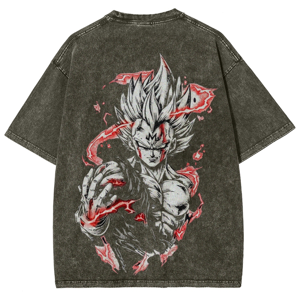 Dragon Ball Majin Vegeta Vintage Washed Tee