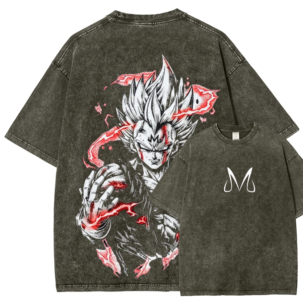 Dragon Ball Majin Vegeta Vintage Washed Tee