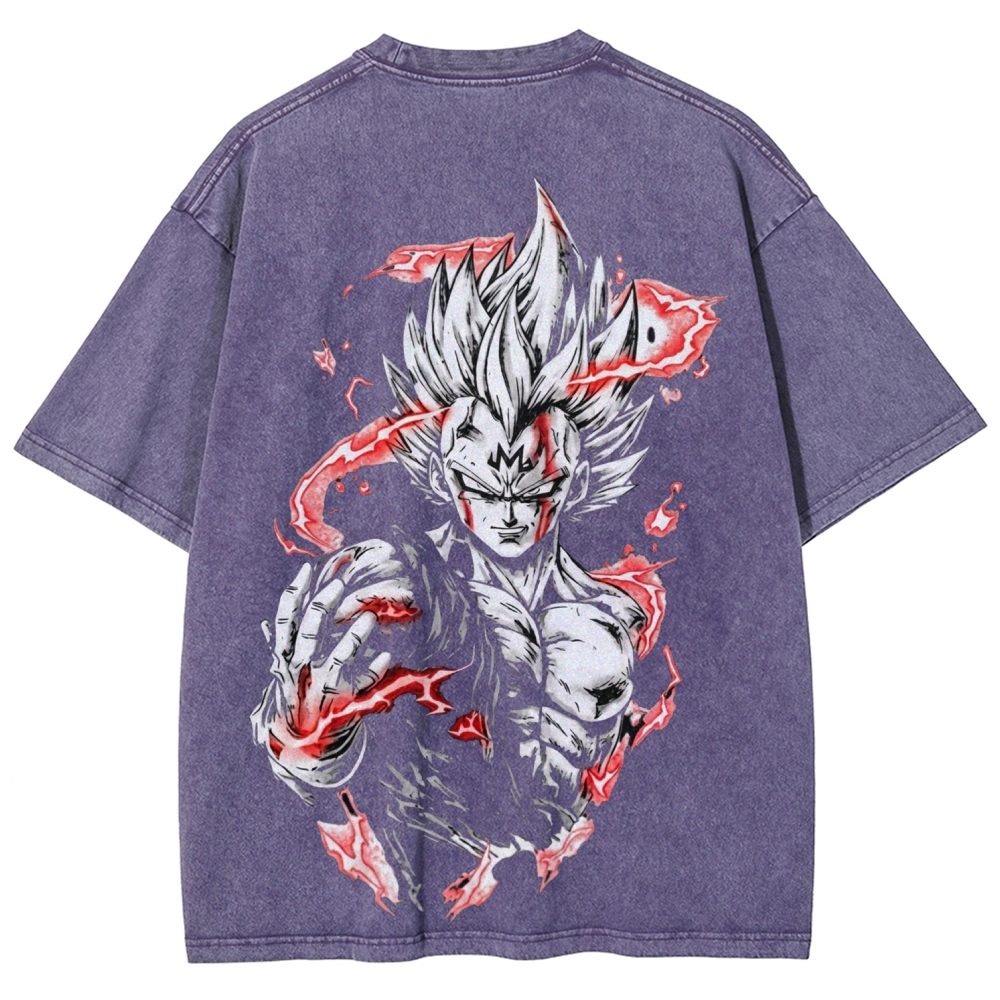 Dragon Ball Majin Vegeta Vintage Washed Tee