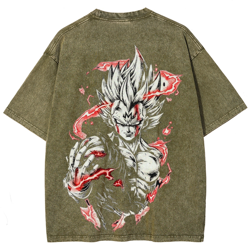 Dragon Ball Majin Vegeta Vintage Washed Tee