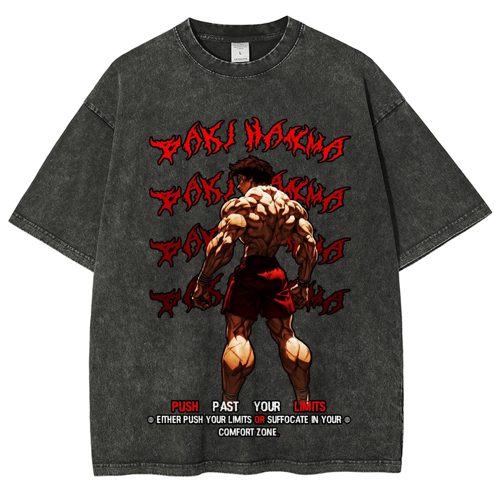 Washed Vintage Anime Baki The Grappler Graphic Tee