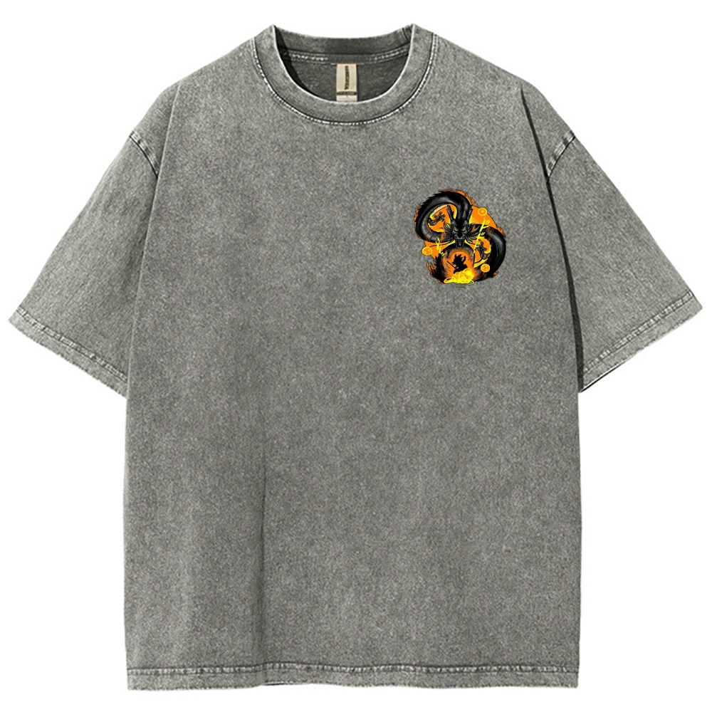 Dragon Ball Printed Men's Washed Tee