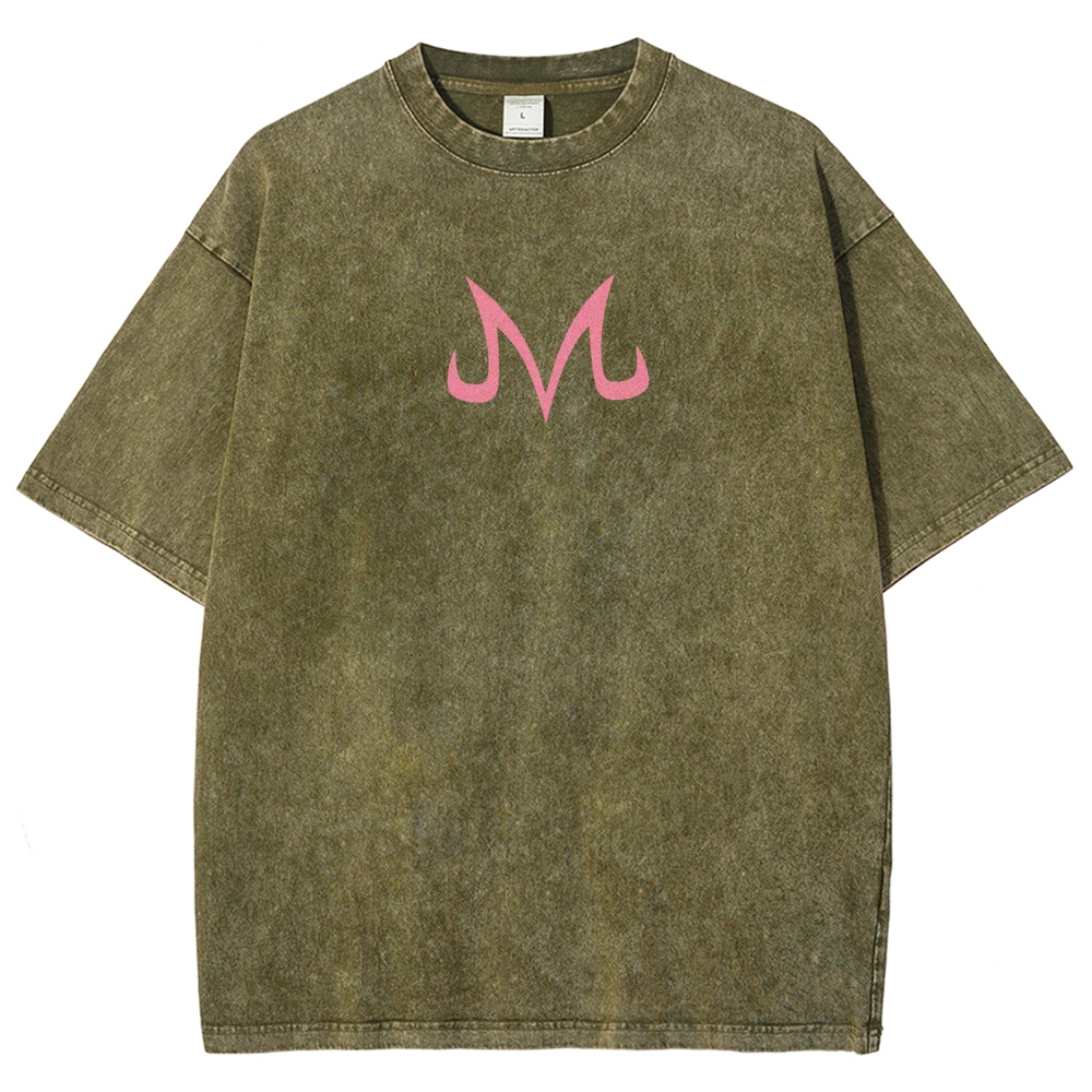 Dragon Ball Z Kid Buu Majin Mark Vintage Washed Oversized Tee